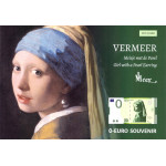 0 Euro biljet Johannes Vermeer in speciaal mapje